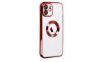 Newface iPhone 11 Kılıf Slot Silikon - Kırmızı