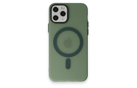 Newface iPhone 11 Pro Kılıf Lodos Magneticsafe Mat Kapak - Köknar Yeşili