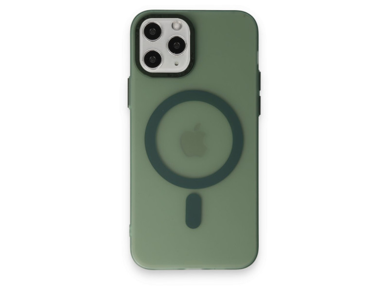 Newface iPhone 11 Pro Kılıf Lodos Magneticsafe Mat Kapak - Köknar Yeşili