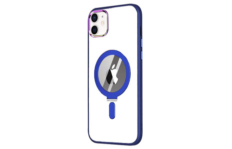 Newface iPhone 12 Kılıf Mudo Magneticsafe Standlı Kapak - Lacivert