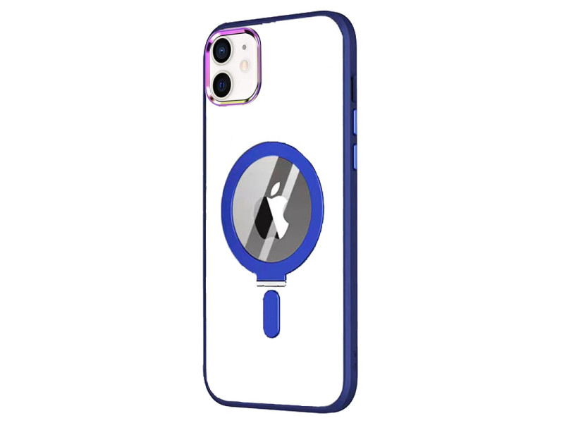 Newface iPhone 12 Kılıf Mudo Magneticsafe Standlı Kapak - Lacivert