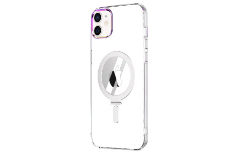 Newface iPhone 12 Kılıf Mudo Magneticsafe Standlı Kapak - Şeffaf