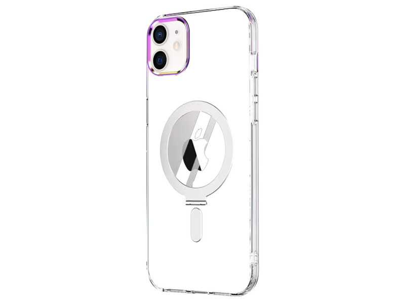 Newface iPhone 12 Kılıf Mudo Magneticsafe Standlı Kapak - Şeffaf