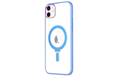 Newface iPhone 12 Kılıf Mudo Magneticsafe Standlı Kapak - Sierra Blue