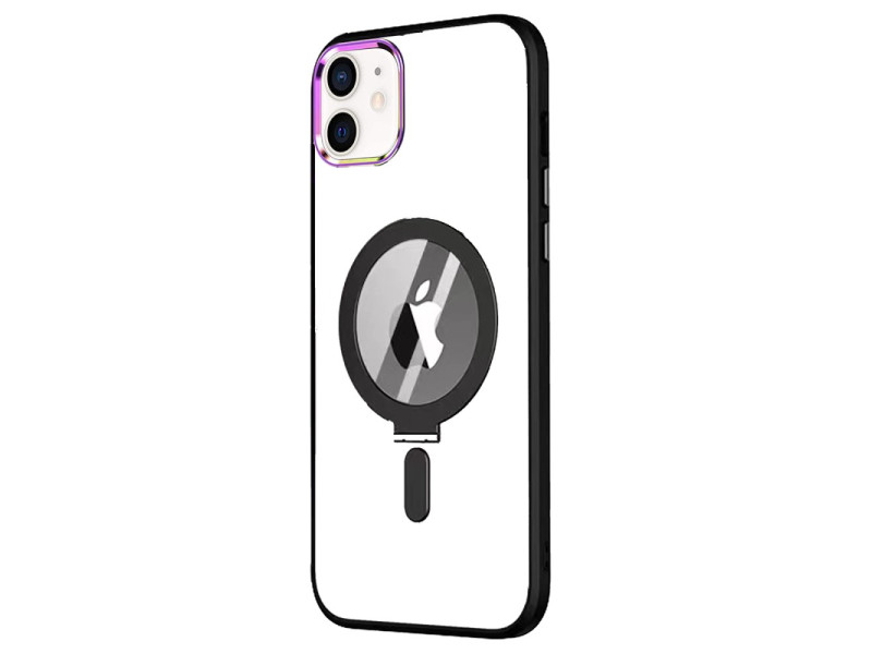 Newface iPhone 12 Kılıf Mudo Magneticsafe Standlı Kapak - Siyah