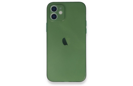 Newface iPhone 12 Mini Kılıf PP Ultra İnce Kapak - Yeşil