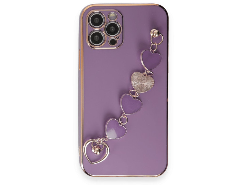 Newface iPhone 12 Pro Kılıf Esila Silikon - Mor