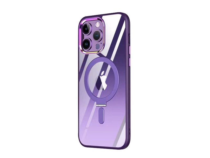 Newface iPhone 12 Pro Kılıf Mudo Magneticsafe Standlı Kapak - Derin Mor