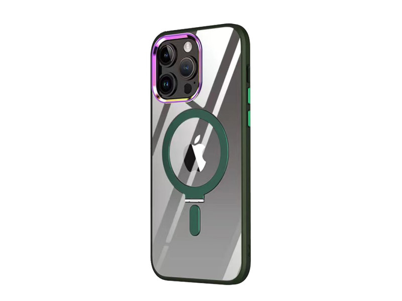 Newface iPhone 12 Pro Kılıf Mudo Magneticsafe Standlı Kapak - Köknar Yeşili