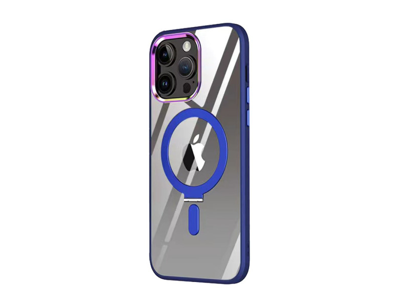 Newface iPhone 12 Pro Kılıf Mudo Magneticsafe Standlı Kapak - Lacivert