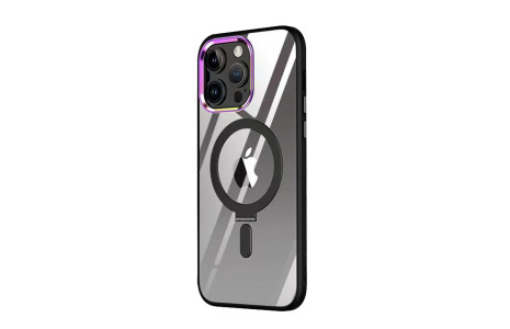 Newface iPhone 12 Pro Kılıf Mudo Magneticsafe Standlı Kapak - Siyah