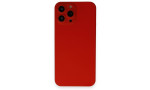 Newface iPhone 13 Pro Max Kılıf 360 Full Body Silikon Kapak - Kırmızı