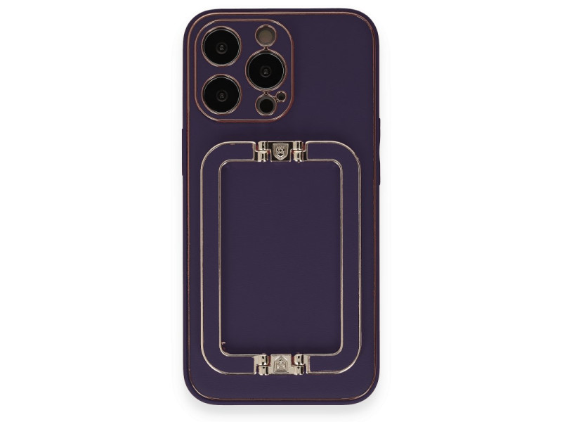 Newface iPhone 13 Pro Max Kılıf Coco Elit Kapak - Derin Mor
