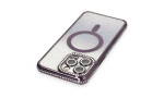 Newface iPhone 13 Pro Max Kılıf Joke Simli Magneticsafe Kılıf - Derin Mor