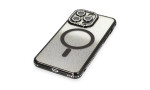Newface iPhone 13 Pro Max Kılıf Joke Simli Magneticsafe Kılıf - Siyah