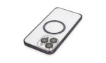 Joko iPhone 13 Pro Max Kılıf Metal Bumper Magneticsafe Kapak - Derin Mor