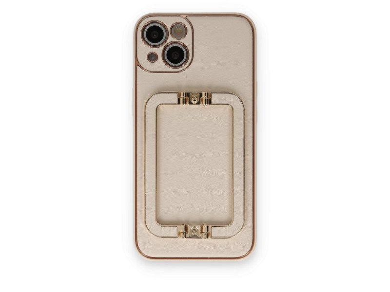 Newface iPhone 14 Kılıf Coco Elit Kapak - Gold
