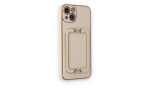 Newface iPhone 14 Kılıf Coco Elit Kapak - Gold
