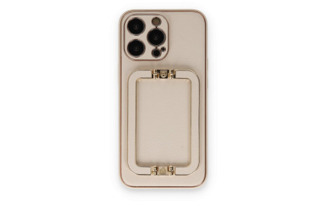Newface iPhone 14 Pro Kılıf Coco Elit Kapak - Gold