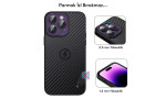 Newface iPhone 14 Pro Kılıf Harbon Magneticsafe Karbon Kapak - Siyah