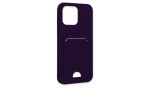 Newface iPhone 14 Pro Kılıf Kelvin Kartvizitli Silikon - Derin Mor