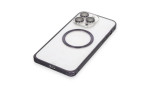 Joko iPhone 14 Pro Kılıf Metal Bumper Magneticsafe Kapak - Derin Mor