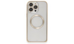Joko iPhone 14 Pro Kılıf Metal Bumper Magneticsafe Kapak - Gold