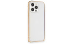 Joko iPhone 14 Pro Kılıf Metal Bumper Magneticsafe Kapak - Gold