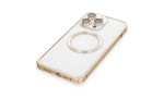 Joko iPhone 14 Pro Kılıf Metal Bumper Magneticsafe Kapak - Gold