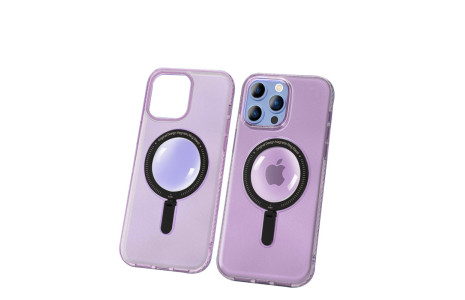 Joko iPhone 14 Pro Kılıf Zoom Standlı Silikon - Derin Mor