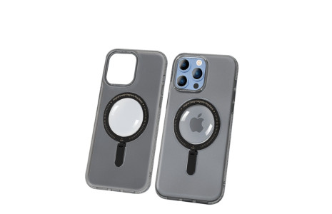 Joko iPhone 14 Pro Kılıf Zoom Standlı Silikon - Siyah