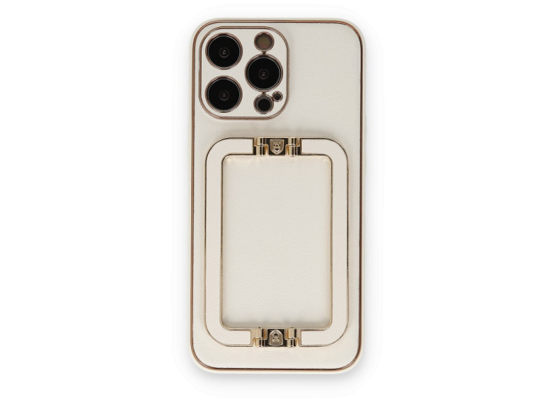 Newface iPhone 14 Pro Max Kılıf Coco Elit Kapak - Beyaz