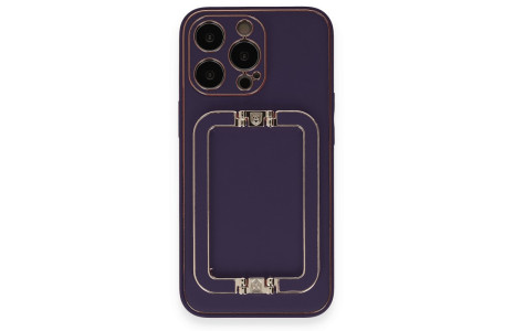 Newface iPhone 14 Pro Max Kılıf Coco Elit Kapak - Derin Mor