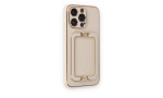 Newface iPhone 14 Pro Max Kılıf Coco Elit Kapak - Gold