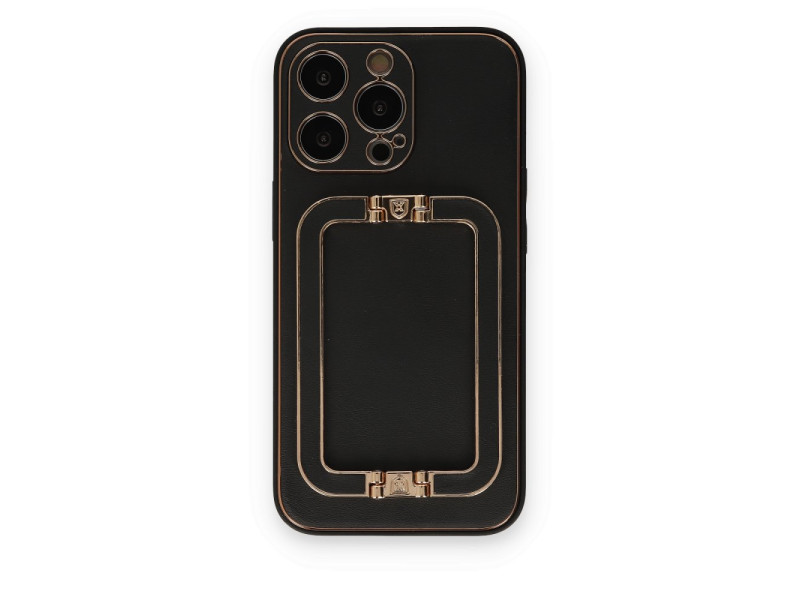 Newface iPhone 14 Pro Max Kılıf Coco Elit Kapak - Siyah