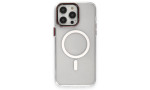 Newface iPhone 14 Pro Max Kılıf Dinamik Magneticsafe Silikon - Şeffaf