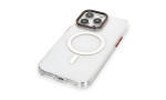Newface iPhone 14 Pro Max Kılıf Dinamik Magneticsafe Silikon - Şeffaf