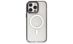 Newface iPhone 14 Pro Max Kılıf Dinamik Magneticsafe Silikon - Siyah