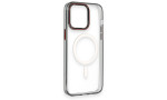 Newface iPhone 14 Pro Max Kılıf Dinamik Magneticsafe Silikon - Siyah