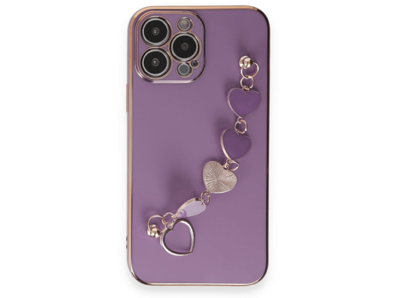 Newface iPhone 14 Pro Max Kılıf Esila Silikon - Mor