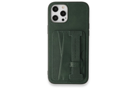 HDD iPhone 14 Pro Max Kılıf HD Deri Kartvizitli Kapak - Yeşil