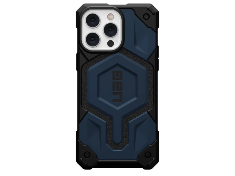 Newface iPhone 14 Pro Max Kılıf Uag Fiber Magneticsafe Silikon - Lacivert