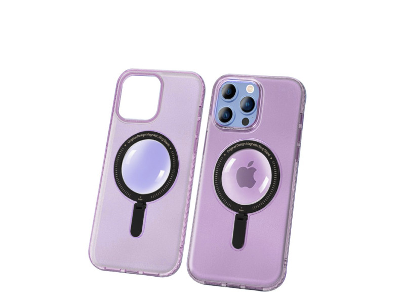 Joko iPhone 14 Pro Max Kılıf Zoom Standlı Silikon - Derin Mor