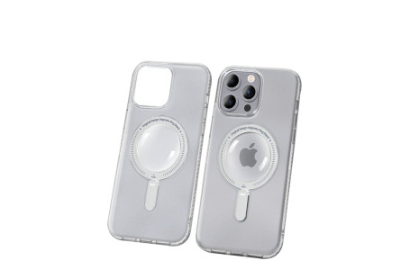 Joko iPhone 14 Pro Max Kılıf Zoom Standlı Silikon - Şeffaf