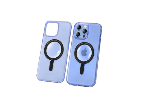 Joko iPhone 14 Pro Max Kılıf Zoom Standlı Silikon - Sierra Blue