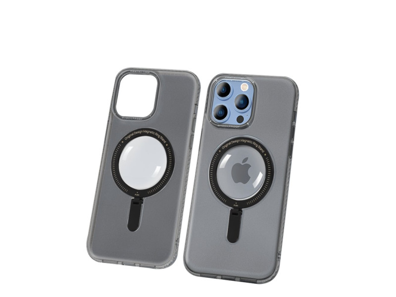 Joko iPhone 14 Pro Max Kılıf Zoom Standlı Silikon - Siyah