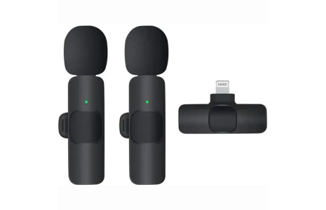 Newface N9 Type-C ve Lightning Double Mikrofon - Siyah