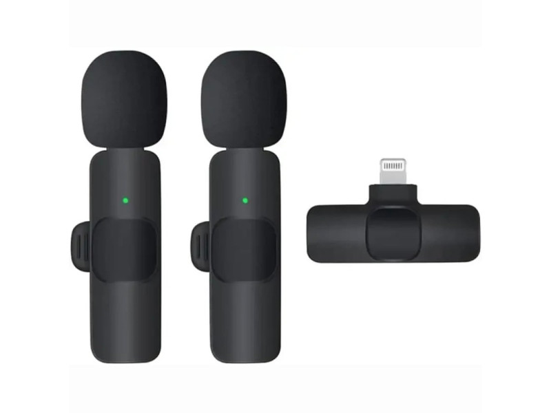Newface N9 Type-C ve Lightning Double Mikrofon - Siyah