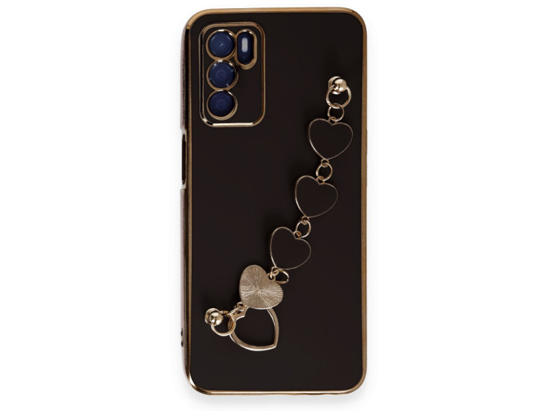 Newface Oppo A16 Kılıf Esila Silikon - Siyah