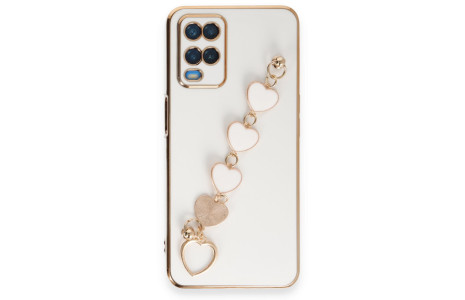 Newface Oppo A54 4G Kılıf Esila Silikon - Beyaz